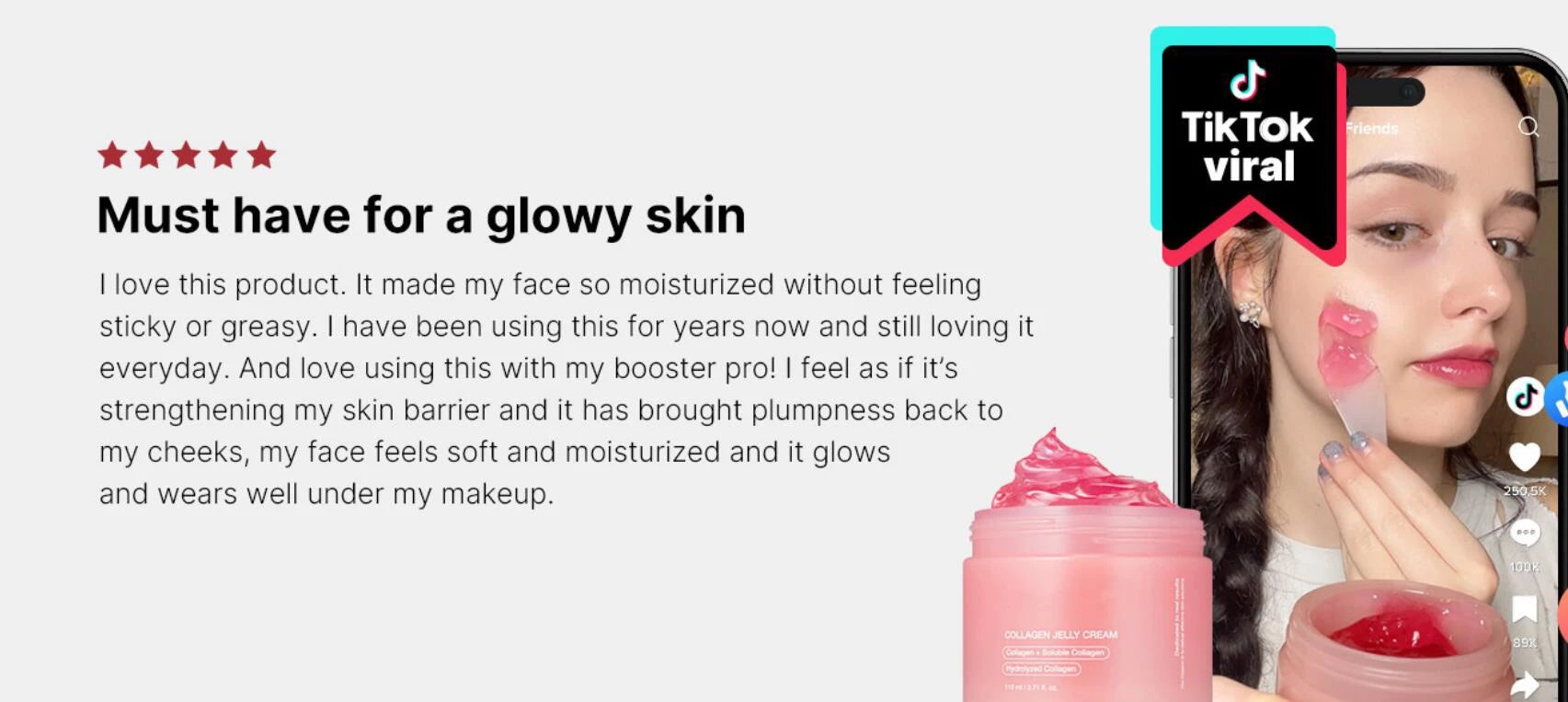 24h Glow & Lifted Collagen Jelly Cream Niacinamide And Hydrolyzed Collagen