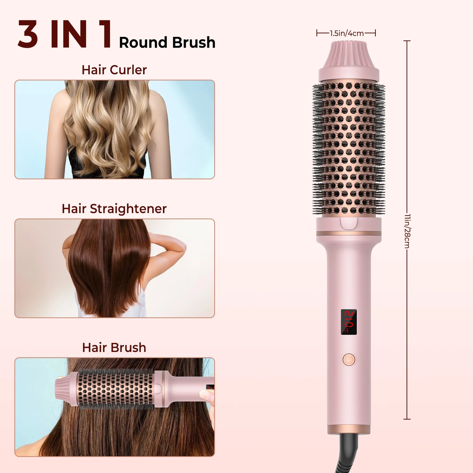 UKLISS Glow Shine & Curl Ceramic Brush