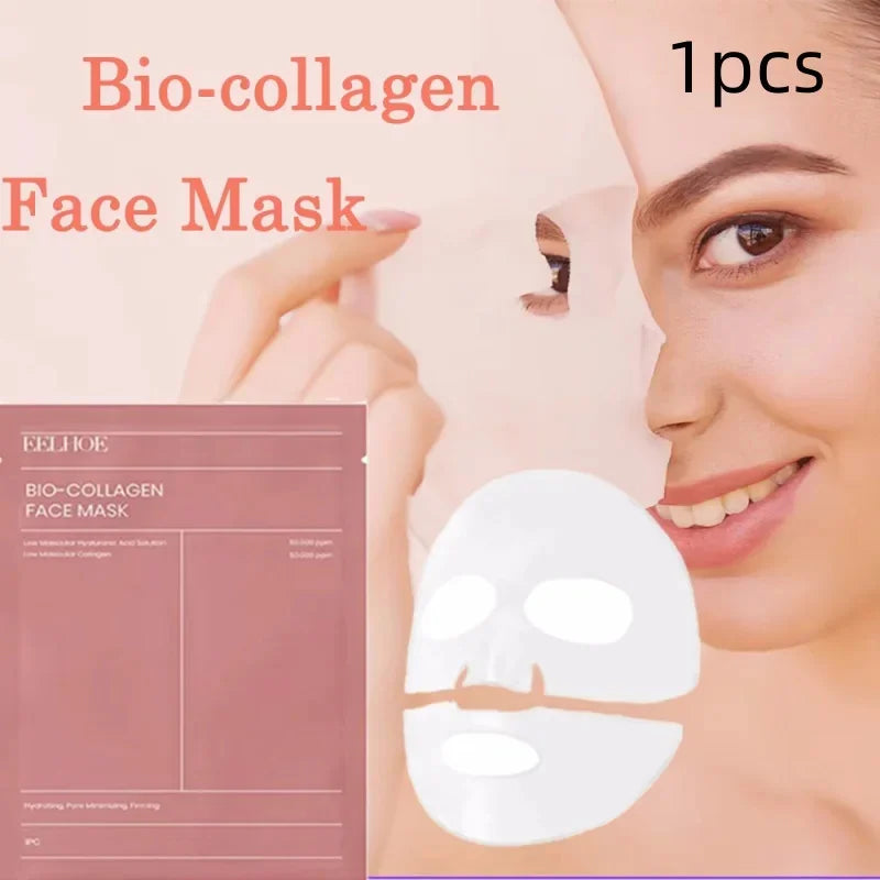 Bio Collagen Face Mask Shrink Pores Deep Hydrating Overnight Mask Moisturizing Refreshing Brightening Face Skin Care