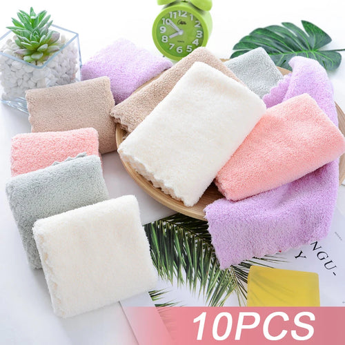 10x Coral Fleece Face Towels – Ultra-Soft, Skin-Loving & Quick-Drying