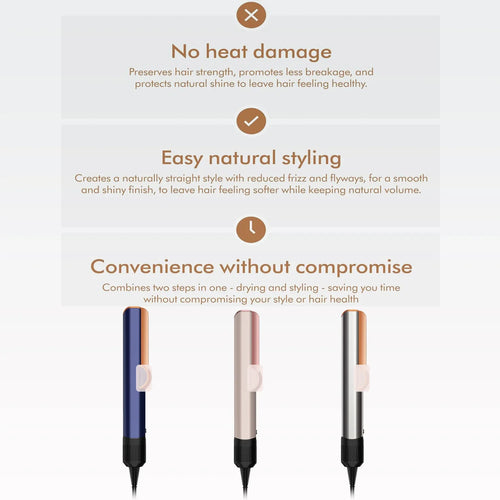 2-in-1 Professional Hair Straightener & Dryer Combo